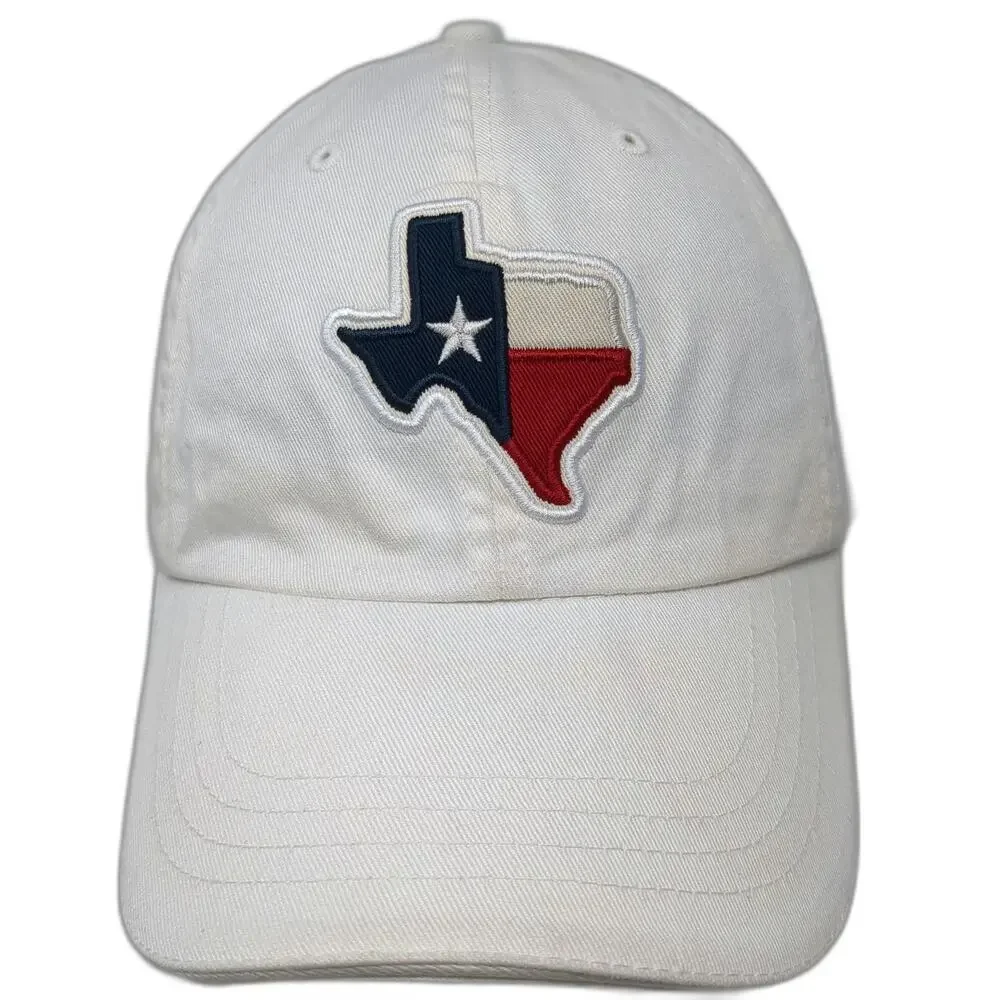 Sonoma Baseball Cap White One Size State of Texas Flag Patch Slideback Hat